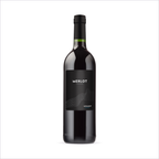 Finished bottle of Winexpert Reserve Merlot Niagara on a white background