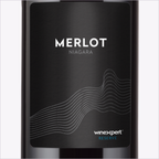 Close-up of the Winexpert Reserve Merlot Niagara bottle label