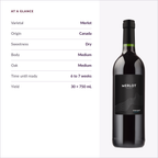 At a glance: Merlot, Canada, dry, medium body, medium oak, ready in 6 to 7 weeks, 30 x 750 mL