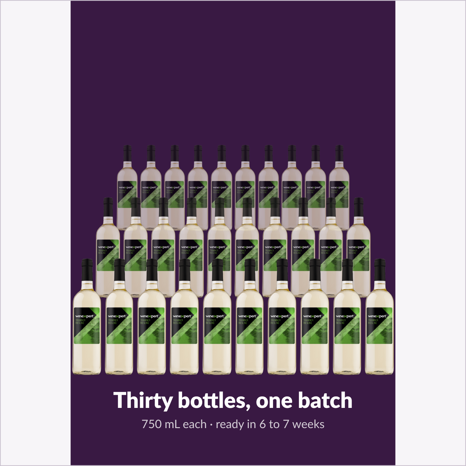 Winexpert Reserve Traminer Riesling — thirty bottles, one batch