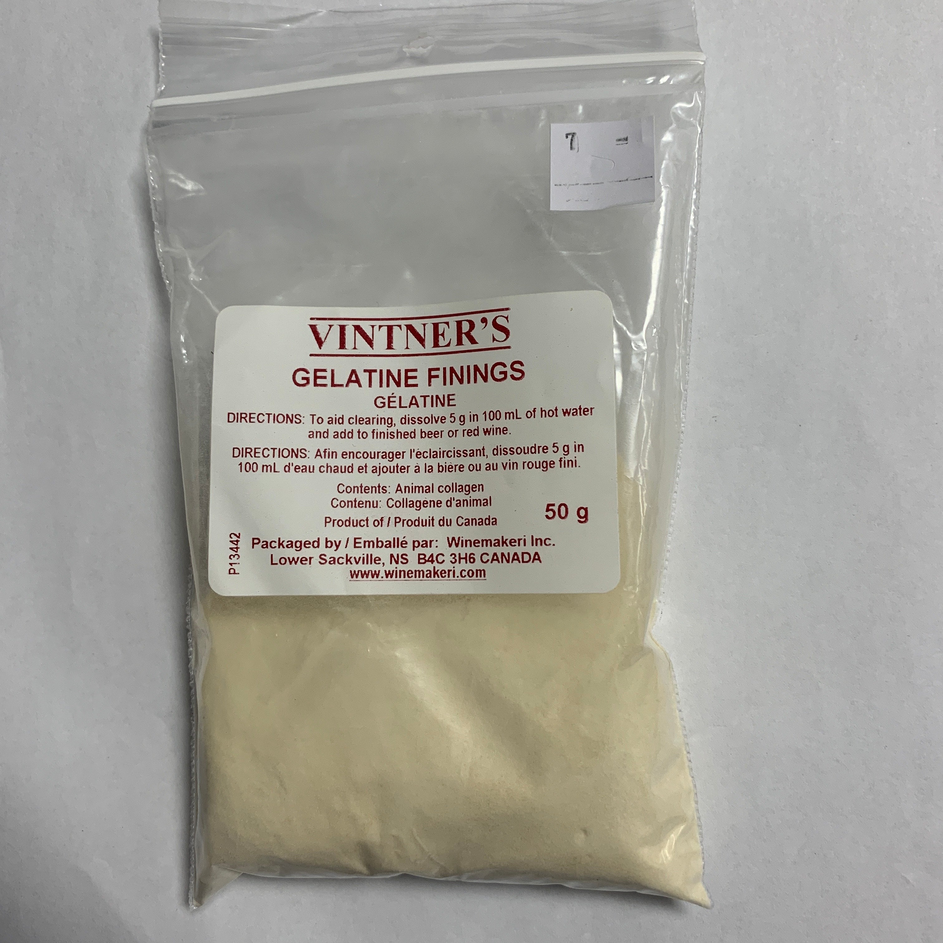 Gelatine Finings 50g