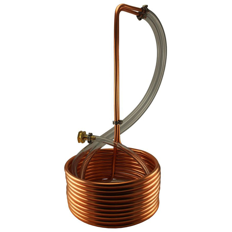 Compact Copper Immersion Wort Chiller (25', 3/8" OD)
