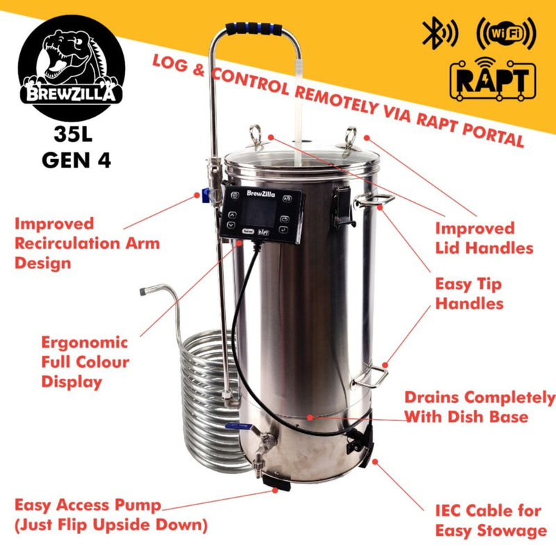 Brewzilla All-Grain Brewing System - 35L Gen 4 110V